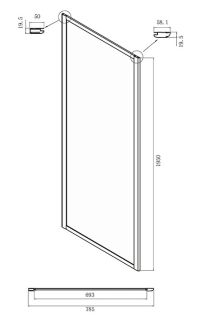 Душевой уголок Ambassador Forsa 17021101NX-80NX 100x80см хром/прозрачное